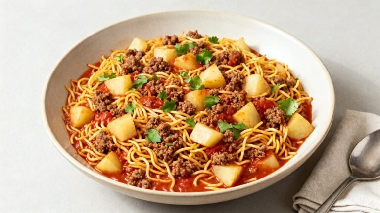 Fideo With Potatoes and Ground Beef | Hearty Mexican Fideo Recipe