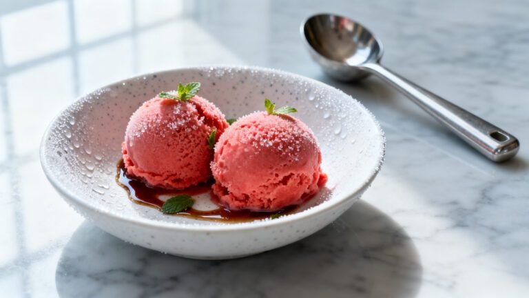 Easy Homemade Strawberry Sorbet Recipe | Fast Frozen Strawberry Treat