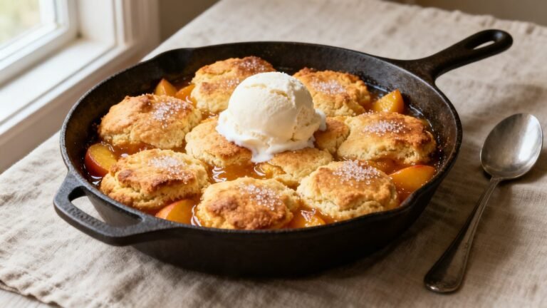 Easy Homemade Peach Cobbler Recipe | Classic Fresh Peach Dessert