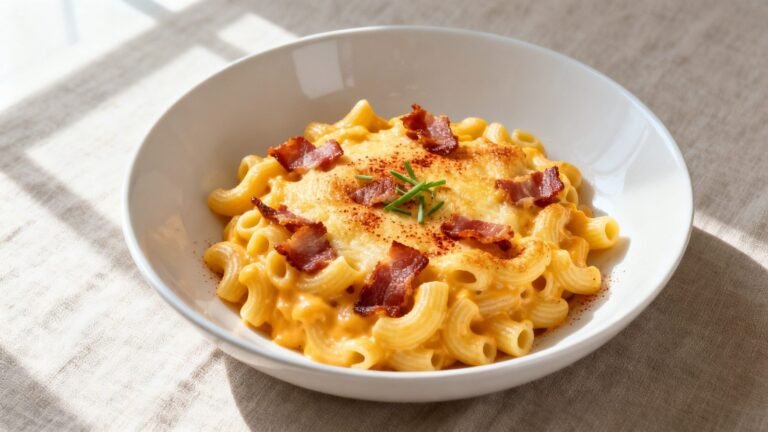 Bacon Mac and Cheese Recipe | Creamy Easy Dinner Favorite