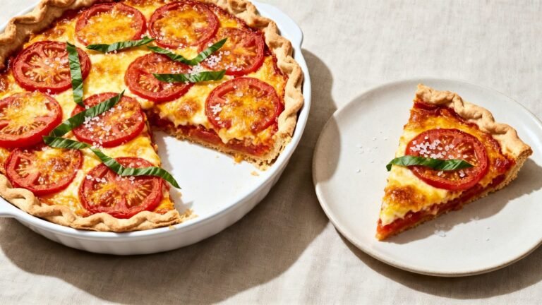 Easy Southern Tomato Pie Recipe | Savory Baked Tomato Tart Dish
