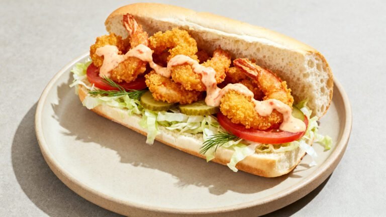Shrimp Po Boy Sandwich Recipe | Easy Shrimp Poboy with Sauce
