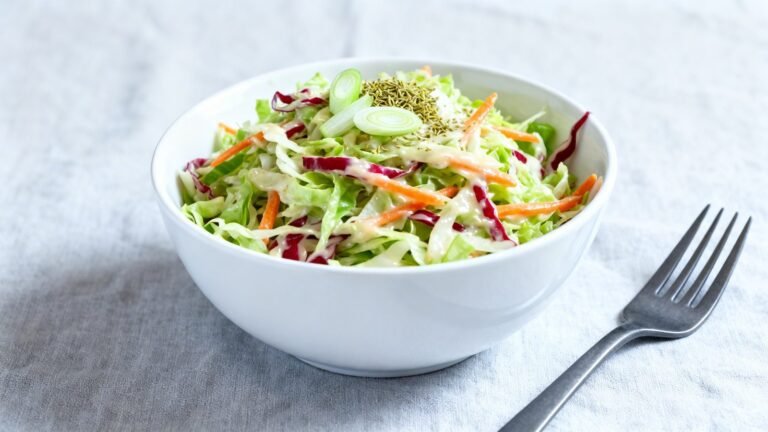 Best Creamy Coleslaw Recipe | Sweet Homemade Cabbage Salad Side
