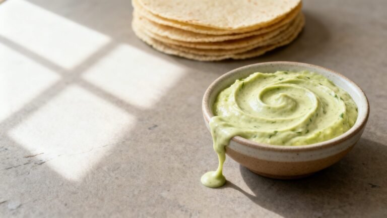 Avocado Cilantro Crema Sauce Recipe | Creamy Avocado Lime Dip for Tacos