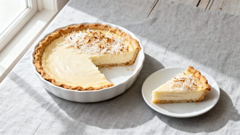 Easy Crustless Coconut Pie Recipe | Old Fashioned Southern Custard Pie