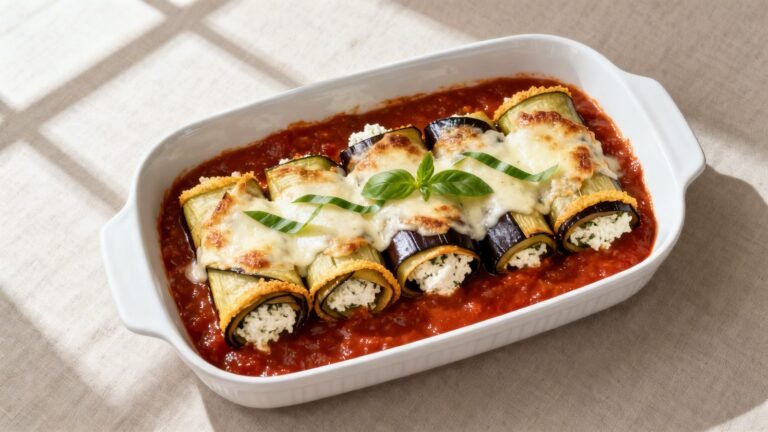 Easy Eggplant Rollatini Recipe | Healthy Italian Ricotta Stuffed Rolls