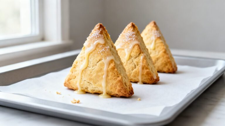 Simple Buttery Scones Recipe with Glaze | Easy Breakfast Pastry