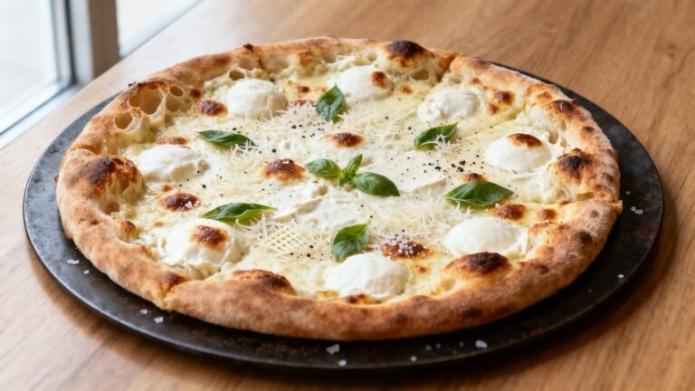 Delicious White Pizza Recipe | Crispy Homemade Pizza Bianca