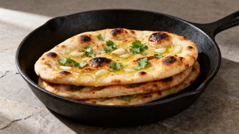 Fluffy Garlic Naan Recipe | Easy Homemade Naan Bread Recipes