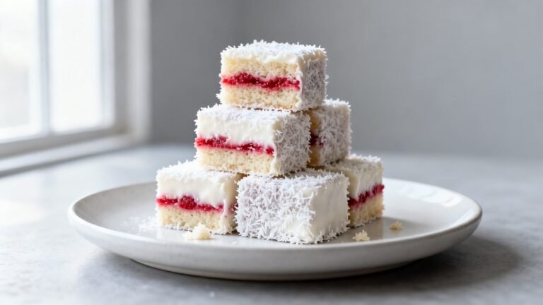Raspberry Lamington Recipe | White Chocolate Dessert Cake