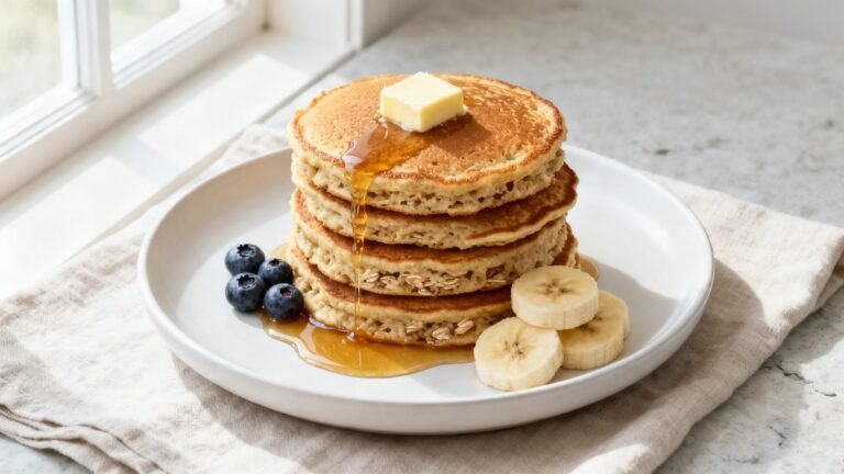 Fluffy Oatmeal Pancakes Recipe | Wholesome Healthy Breakfast