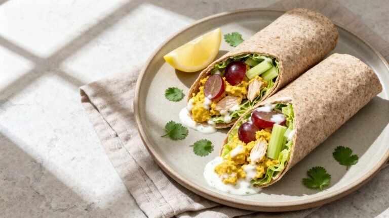 Curry Chicken Salad Recipe | Creamy Healthy Chicken Salad Wrap