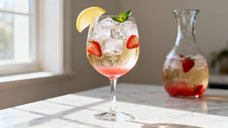 Fresh Wine Spritzer Recipe | Strawberry White Wine Cocktail Twist
