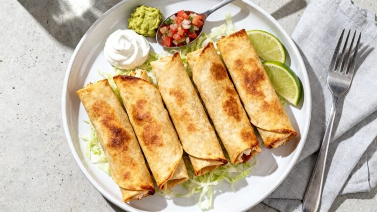 Crispy Chicken Cream Cheese Flautas | Baked Fried or Air Fried