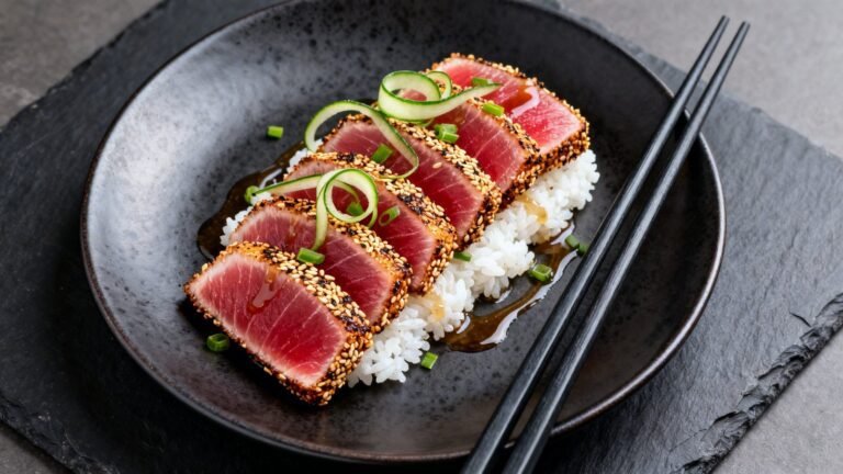 Delicious Seared Ahi Tuna Recipe | Fresh Seafood Steak Dinner