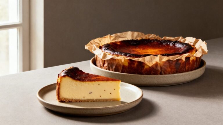 Basque Burnt Cheesecake Recipe | Velvety Vanilla Spanish Dessert
