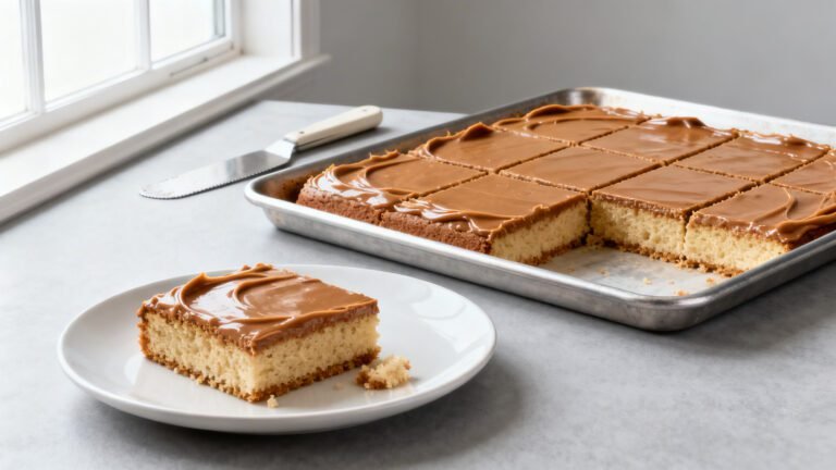 Brown Butter Vanilla Texas Sheet Cake | Easy Vanilla Sheet Cake