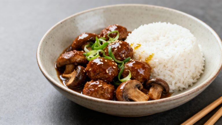 Super Easy Veg Manchurian Recipe | No-Fry Vegan Mushroom Manchurian