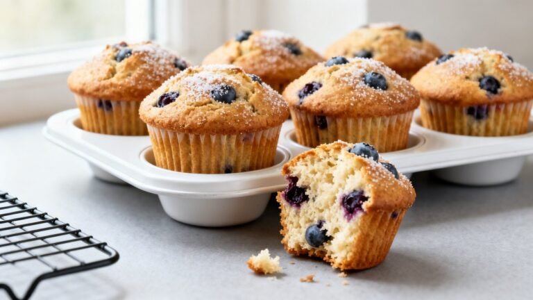Fresh Blueberry Muffins Recipe | Soft Moist Bakery Style Muffins