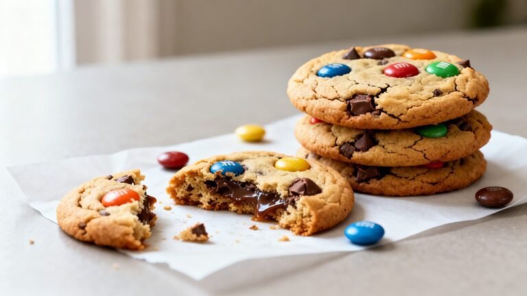 Best M and M Chocolate Chip Cookies | Colorful Bakery Style Bites