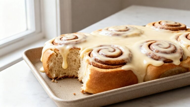 Cinnamon Roll Icing Recipe | Smooth Vanilla Glaze Without Cream Cheese