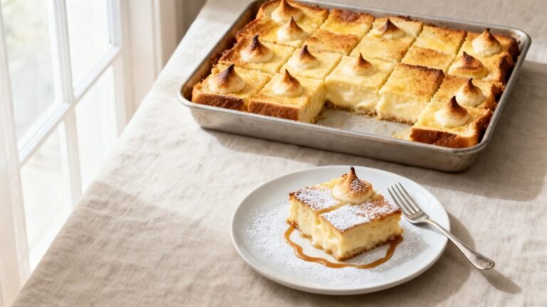 Custard Bread Pudding Recipe | Creamy Vanilla Dessert Dish