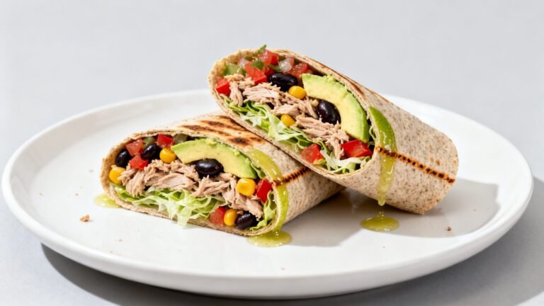 Fresh Tuna Wrap Recipe | Healthy Southwestern Tuna Wrap for Lunch