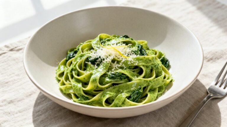 Creamy Spinach Pasta Sauce | Velvety Green Pasta Dinner Recipe