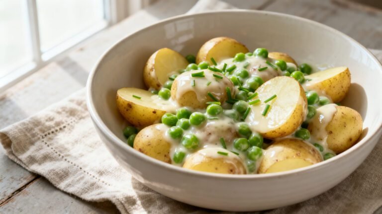 Creamed Potatoes and Peas Recipe | Old Fashioned Creamy Side Dish