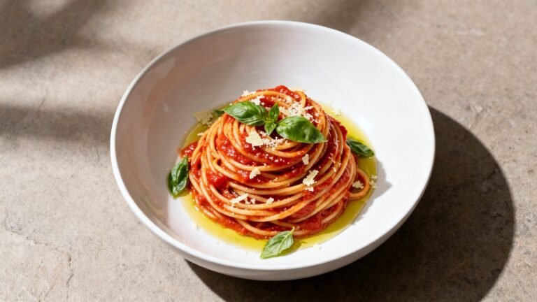 Creamy Garlic Tomato Spaghetti | Easy Vegan One Pan Pasta Dinner