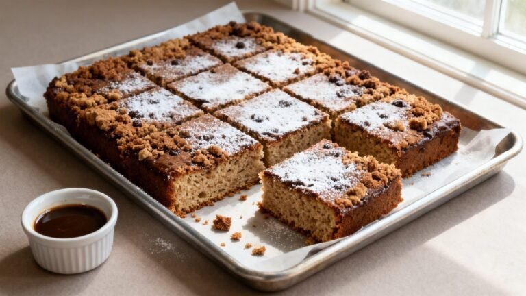 Moist Espresso Coffee Cake | Rich Bakery Style Coffee Sheet Cake