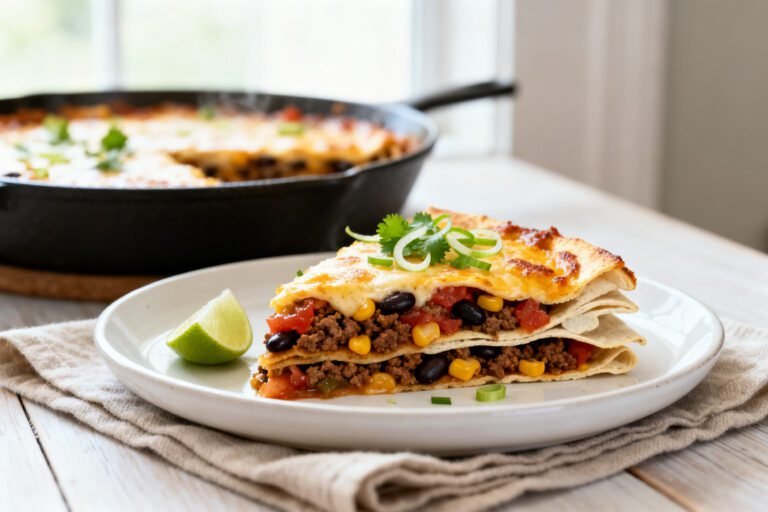 Cheesy Mexican Lasagna Recipe | Easy Zesty One Pan Dinner