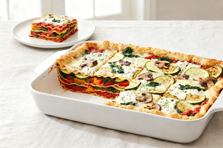 Cozy Roasted Vegetable Lasagna Recipe | Crowd Pleasing Dinner
