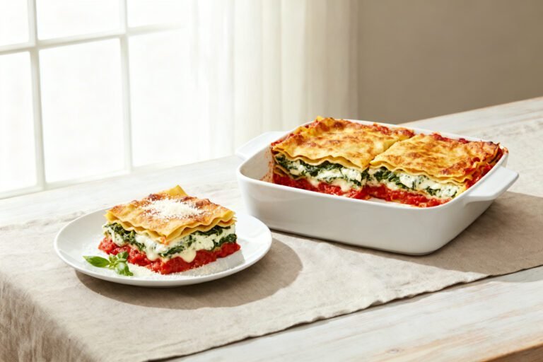 Best Spinach Ricotta Lasagna Recipe | Easy Italian Dinner Bake
