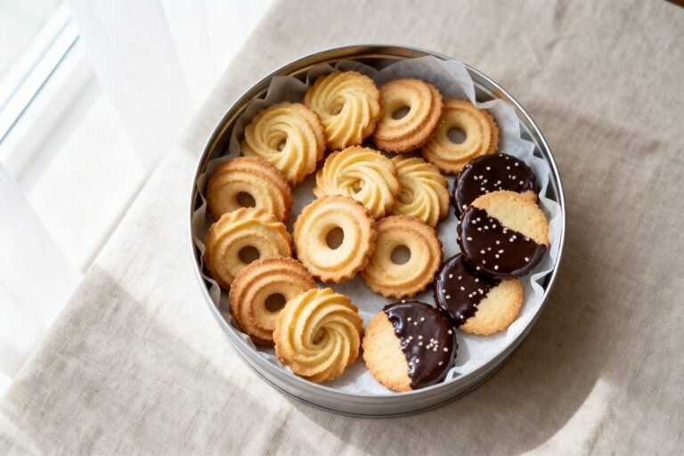 Classic Danish Butter Cookies Recipe | Buttery Holiday Shortbread Cookies
