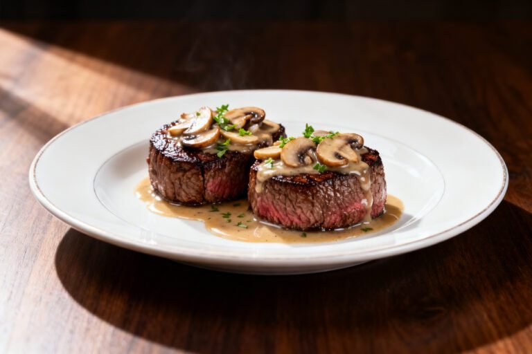 Classic Steak Diane Recipe | Filet Mignon with Rich Mushroom Sauce