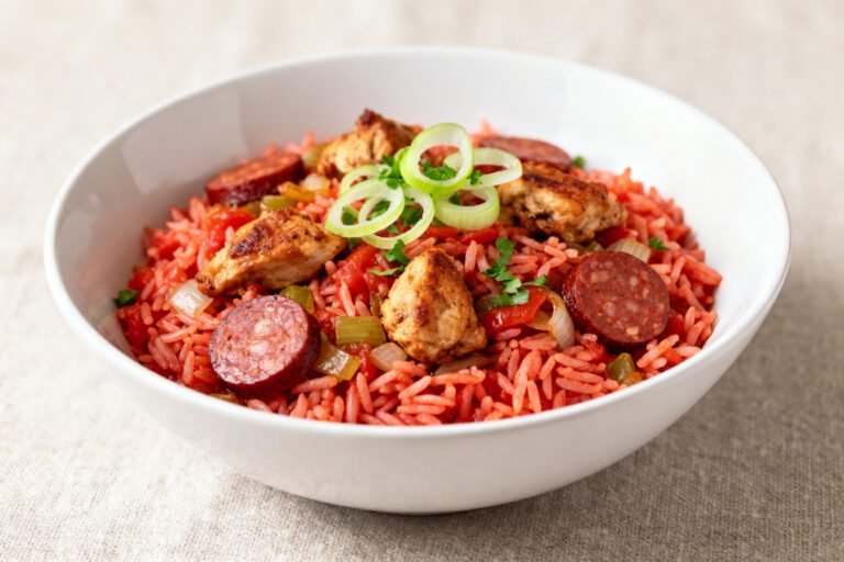 Easy Chicken and Sausage Jambalaya Recipe | Classic Cajun Rice Dinner