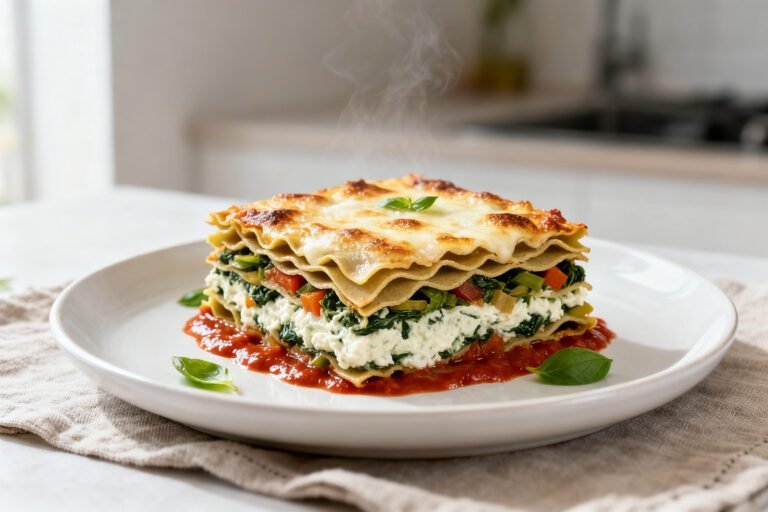 Healthy Creamy Veggie Lasagna Recipe | Easy Family Dinner