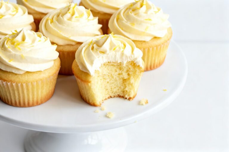 Easy Lemon Cupcakes with Creamy Frosting | Bright Buttery Dessert
