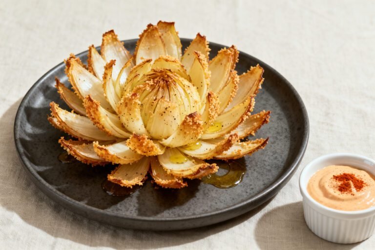 Easy Oven Baked Blooming Onion Recipe | Crispy Baked Onion Appetizer