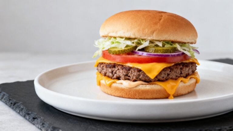 Juicy Smash Burger Recipe | Homemade Cheeseburger with Classic Toppings