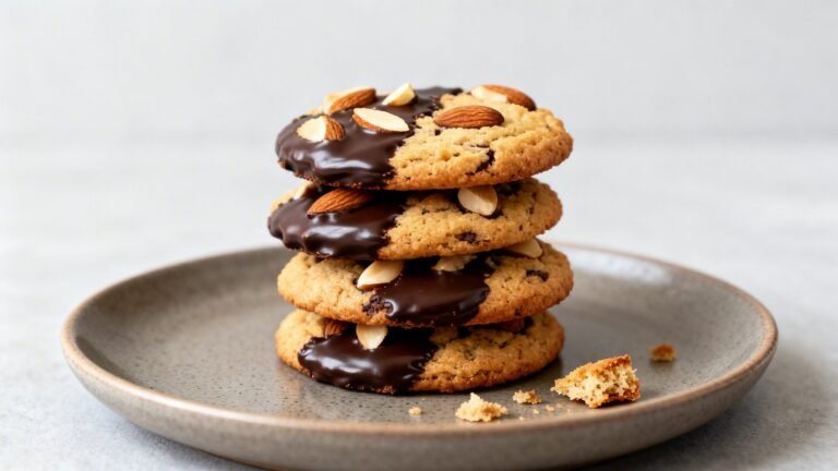 Nutty Chocolate Chip Cookies Recipe | Chocolate-Dipped Almond Treat
