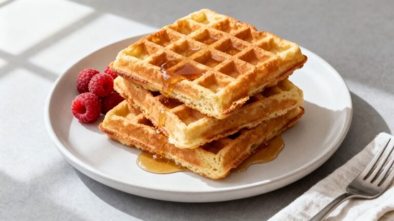 Soft Sourdough Discard Waffle Recipe | Fluffy Easy Discard Waffles