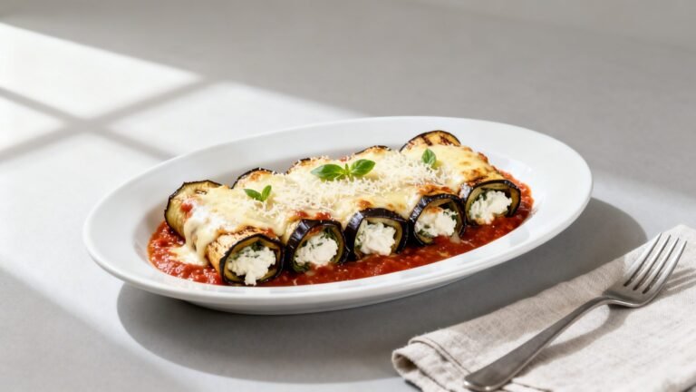 Creamy Eggplant Rollatini Recipe | Healthy Low Carb Italian Dinner