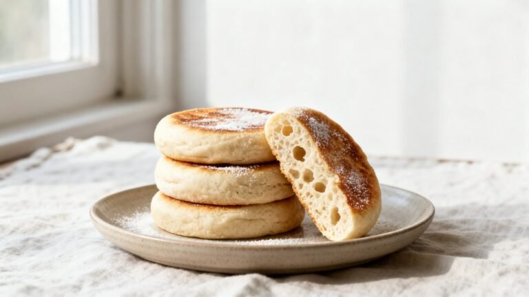 Super Soft Sourdough English Muffins | Easy Overnight Starter Recipe