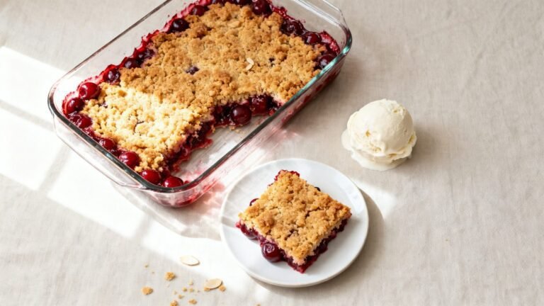 Easy Cherry Dump Cake Recipe | Delicious White Cake Mix Dessert