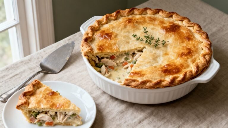 Simple Chicken Pot Pie Recipe | Easy Rotisserie Chicken Pot Pie