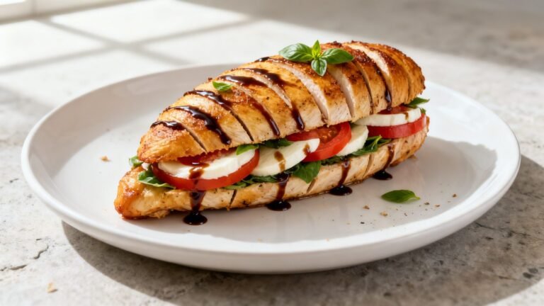 Hasselback Caprese Chicken | Juicy Mozzarella Tomato Basil Dinner