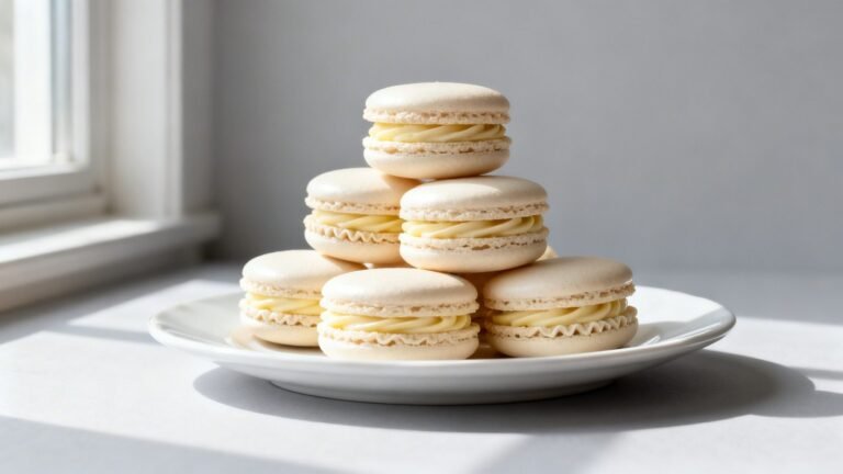 French Macarons with Vanilla Buttercream | Delicate Bakery Style Treat