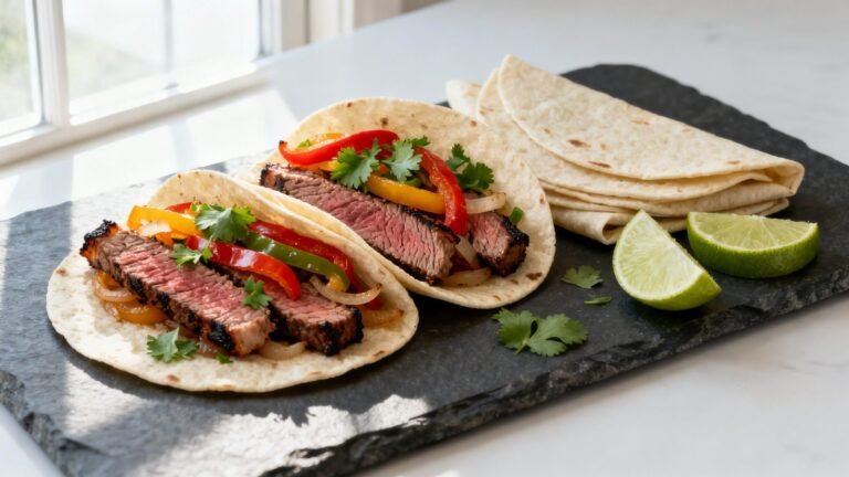 Juicy Steak Fajitas Recipe | Sizzling Beef Fajitas with Seasoning